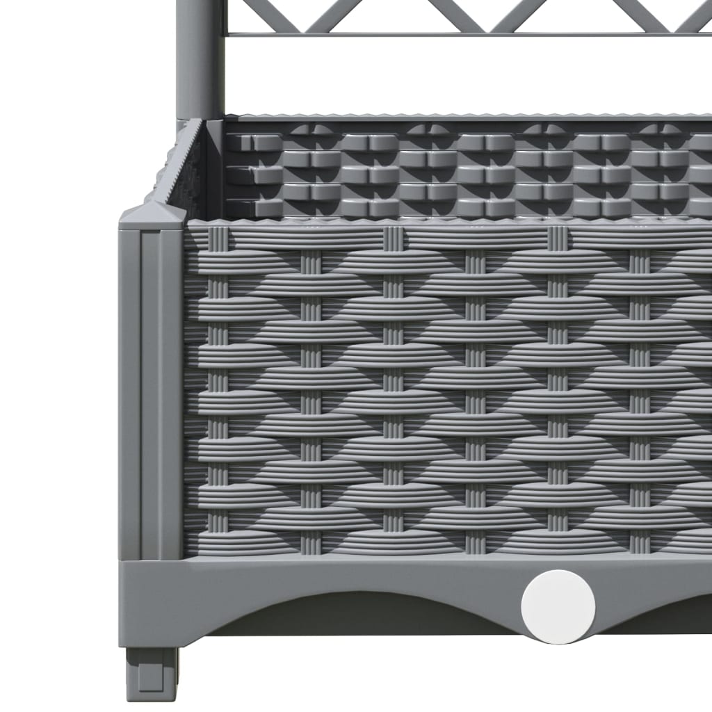 Plantenbak met latwerk 40x40x121,5 cm polypropeen is nu te koop bij PeponiXL, paradijselijk wonen!