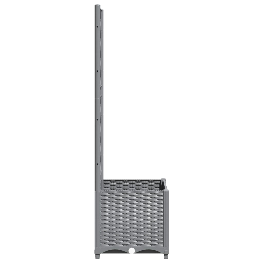 Plantenbak met latwerk 40x40x136 cm polypropeen lichtgrijs is nu te koop bij PeponiXL, paradijselijk wonen!