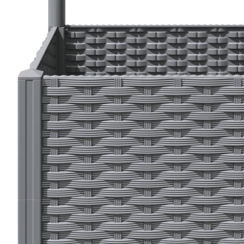 Plantenbak met latwerk 40x40x136 cm polypropeen lichtgrijs is nu te koop bij PeponiXL, paradijselijk wonen!