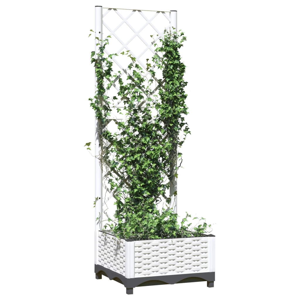 Plantenbak met latwerk 40x40x121,5 cm polypropeen is nu te koop bij PeponiXL, paradijselijk wonen!