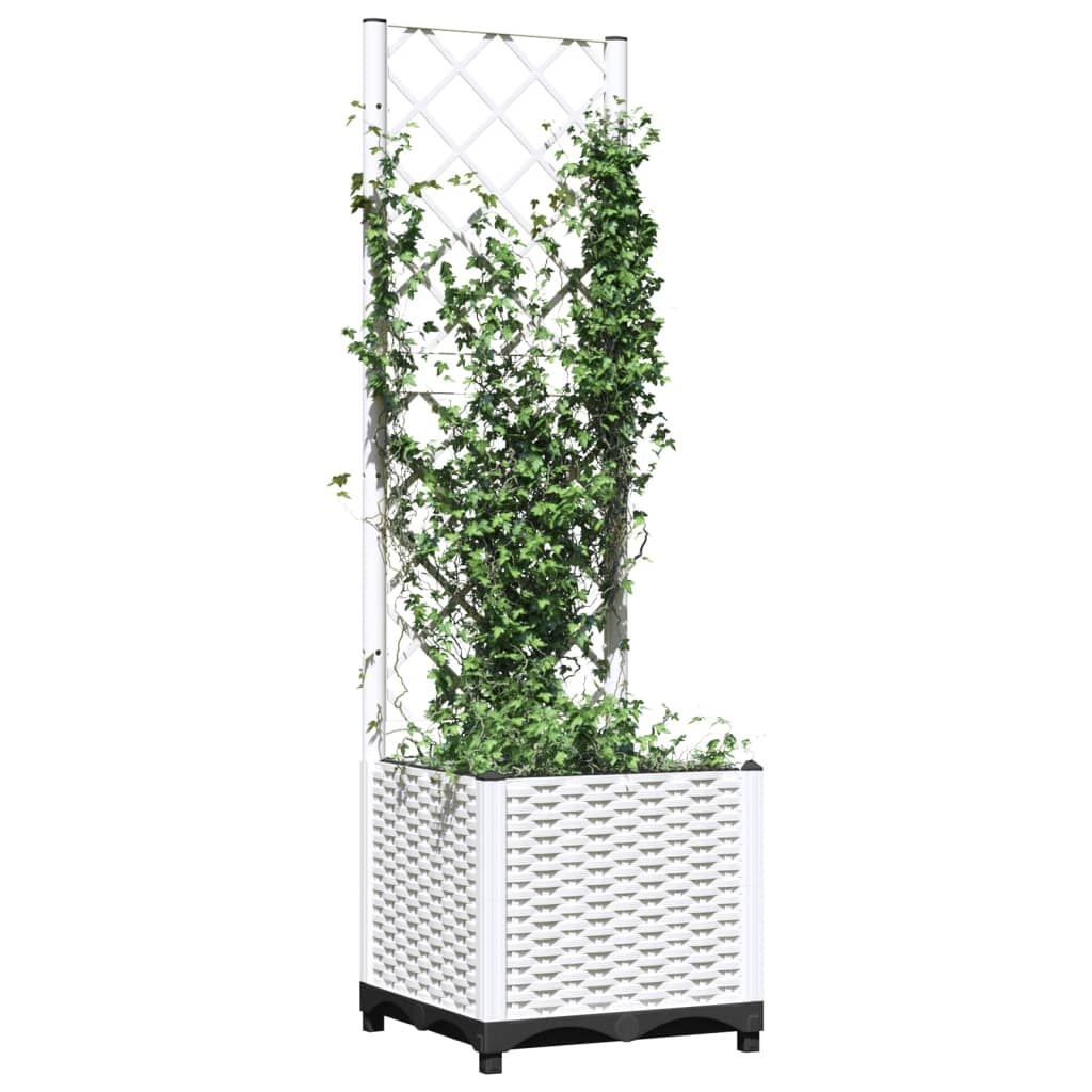 Plantenbak met latwerk 40x40x136 cm polypropeen is nu te koop bij PeponiXL, paradijselijk wonen!