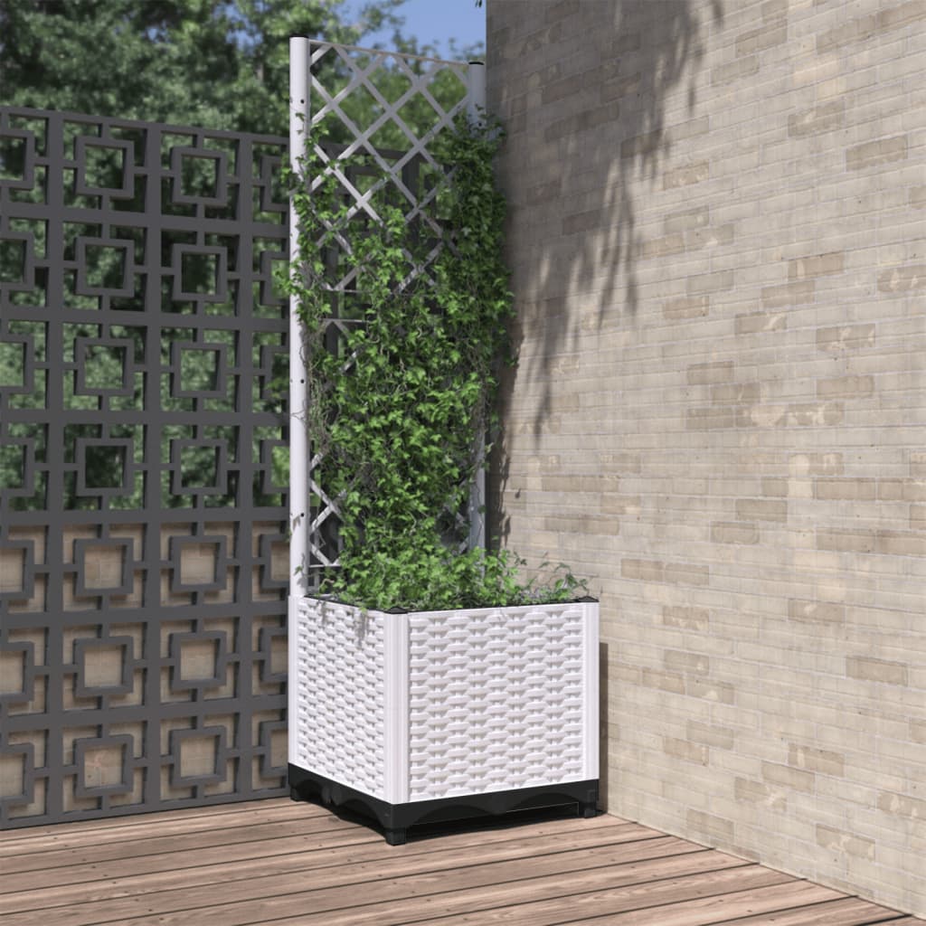 Plantenbak met latwerk 40x40x136 cm polypropeen is nu te koop bij PeponiXL, paradijselijk wonen!