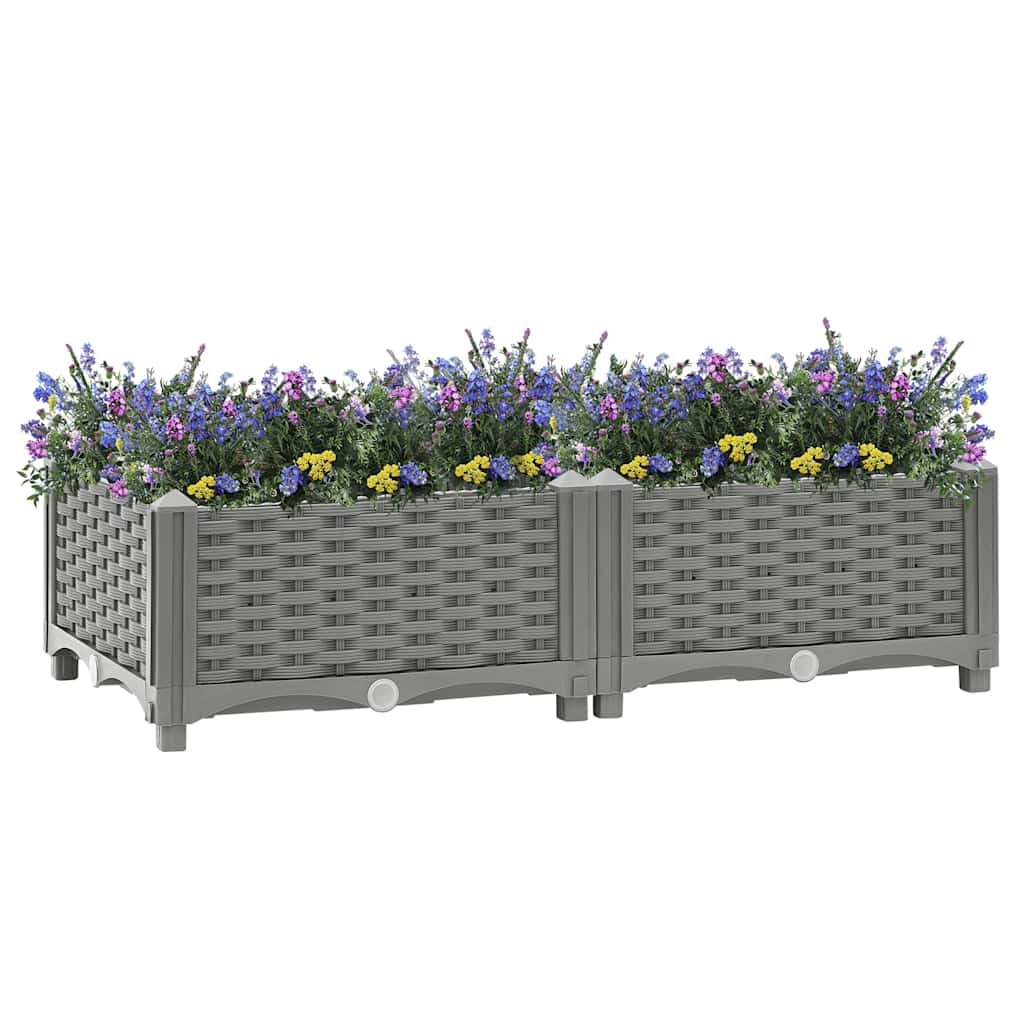 Plantenbak verhoogd 80x40x23 cm polypropeen is nu te koop bij PeponiXL, paradijselijk wonen!