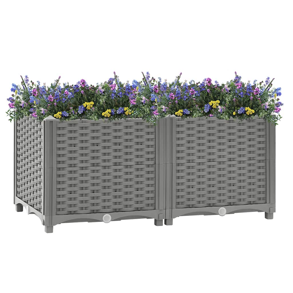 Plantenbak verhoogd 80x40x38 cm polypropeen is nu te koop bij PeponiXL, paradijselijk wonen!