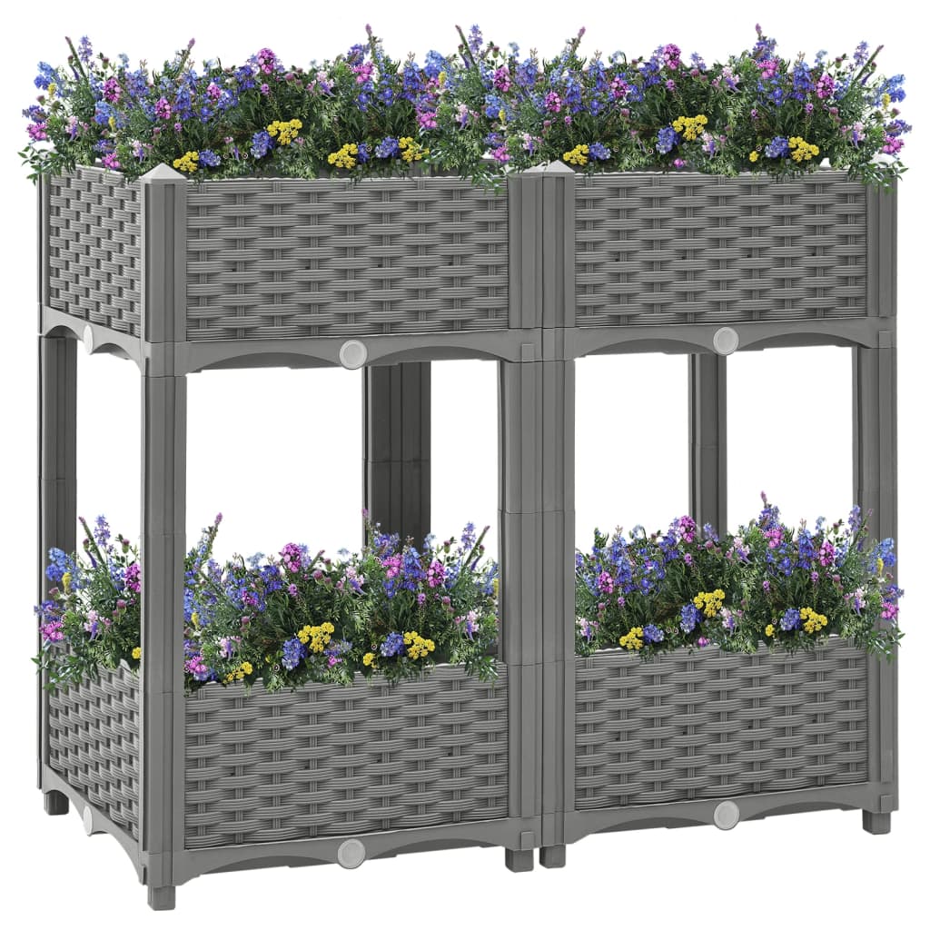 Plantenbak verhoogd 80x40x71 cm polypropeen is nu te koop bij PeponiXL, paradijselijk wonen!