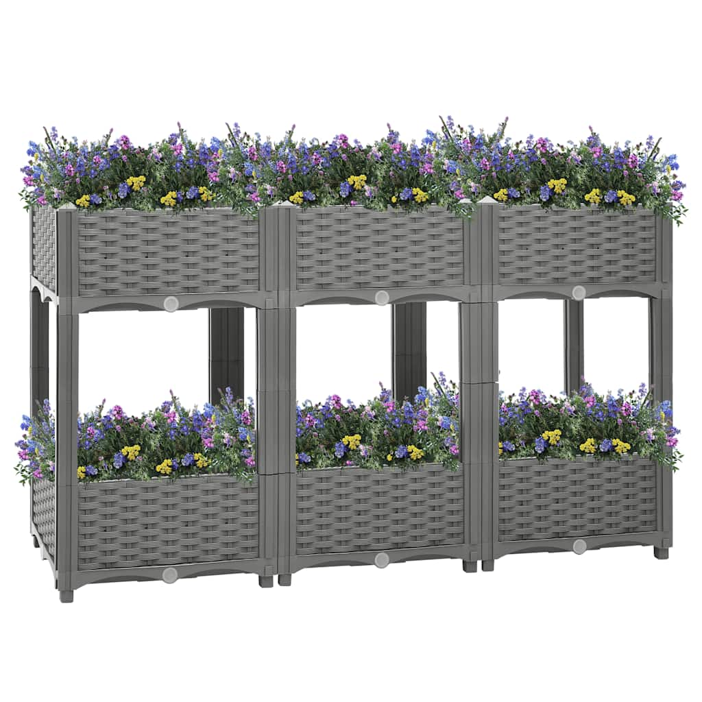 Plantenbak verhoogd 120x40x71 cm polypropeen is nu te koop bij PeponiXL, paradijselijk wonen!