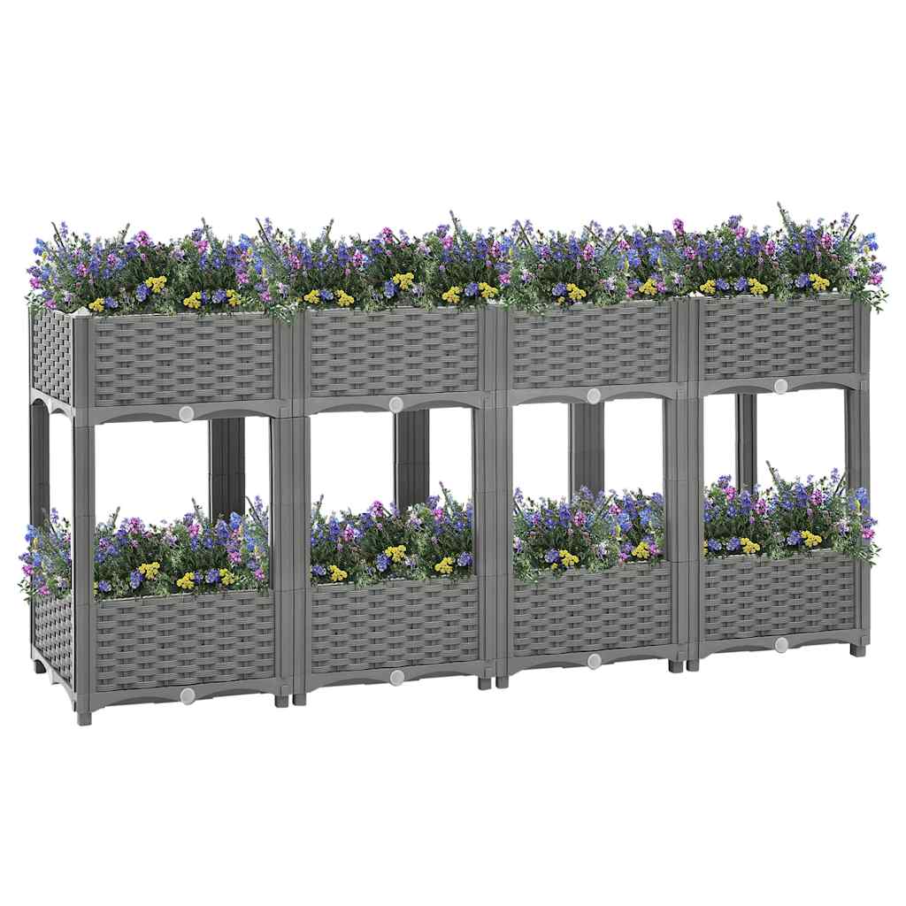 Plantenbak verhoogd 160x40x71 cm polypropeen is nu te koop bij PeponiXL, paradijselijk wonen!