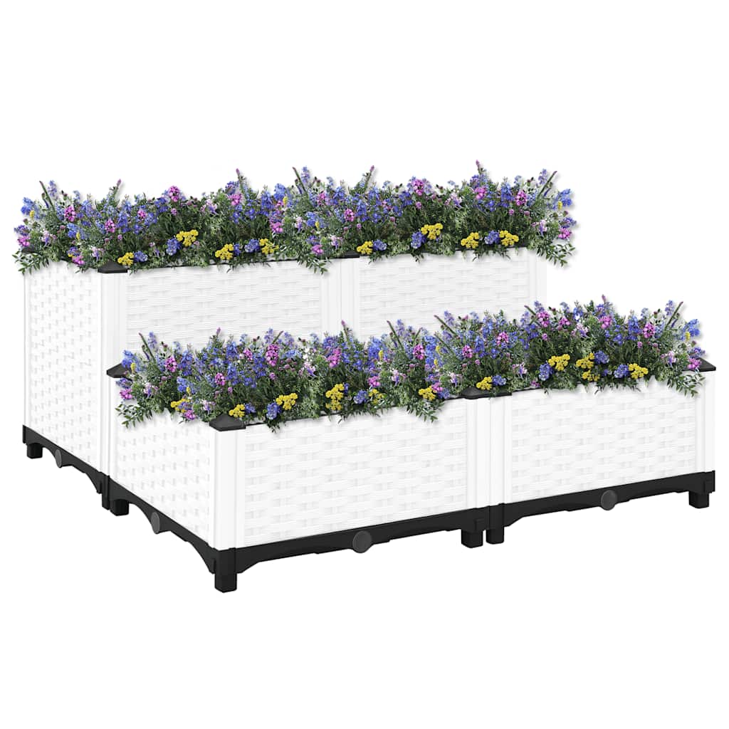 Plantenbak verhoogd 80x80x38 cm polypropyleen is nu te koop bij PeponiXL, paradijselijk wonen!