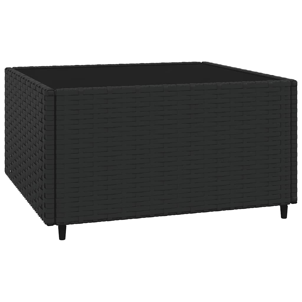 3-delige Loungeset met kussens poly rattan zwart is nu te koop bij PeponiXL, paradijselijk wonen!
