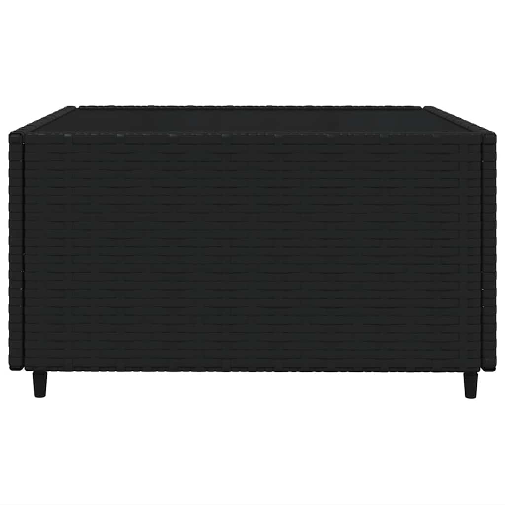 4-delige Loungeset met kussens poly rattan zwart is nu te koop bij PeponiXL, paradijselijk wonen!