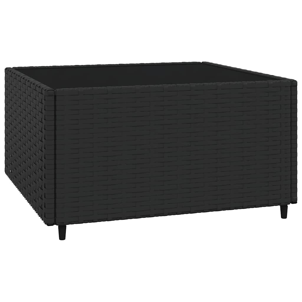 3-delige Loungeset met kussens poly rattan zwart is nu te koop bij PeponiXL, paradijselijk wonen!