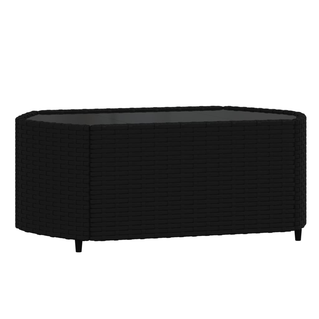 4-delige Loungeset met kussens poly rattan zwart is nu te koop bij PeponiXL, paradijselijk wonen!