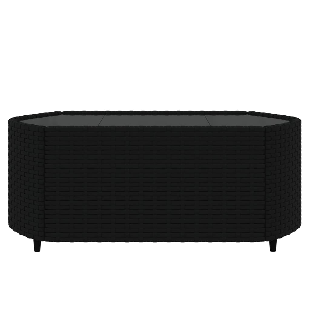 4-delige Loungeset met kussens poly rattan zwart is nu te koop bij PeponiXL, paradijselijk wonen!