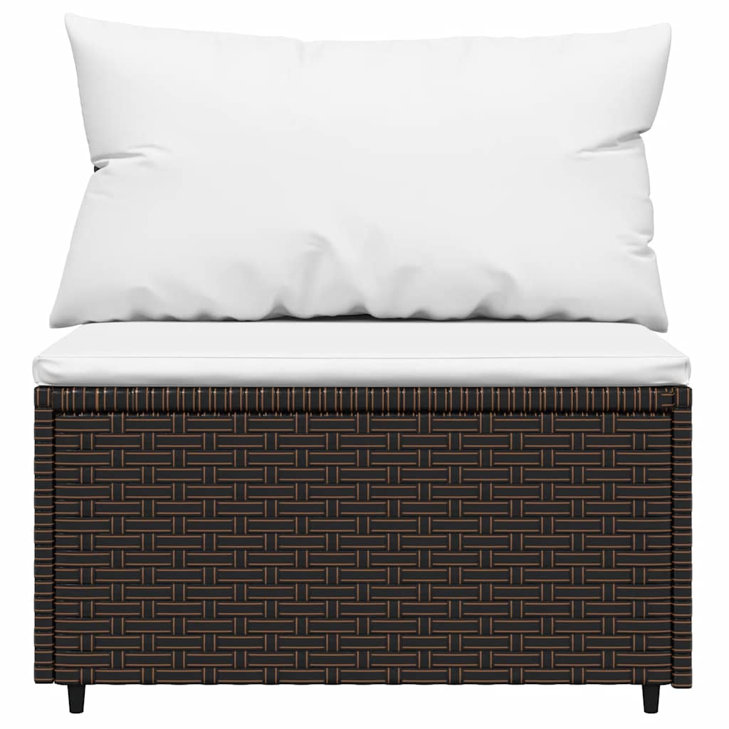 3-delige Loungeset met kussens poly rattan bruin is nu te koop bij PeponiXL, paradijselijk wonen!