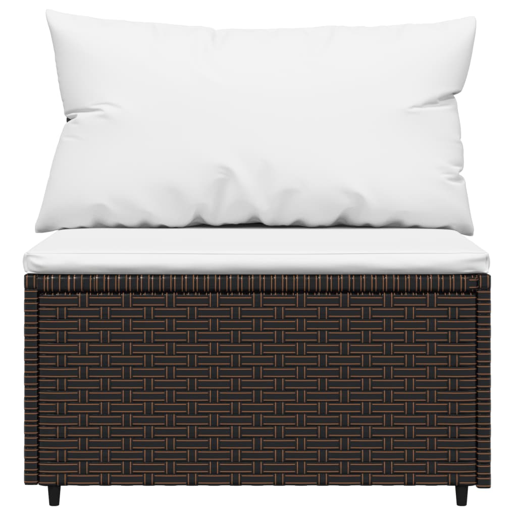 3-delige Loungeset met kussens poly rattan bruin is nu te koop bij PeponiXL, paradijselijk wonen!