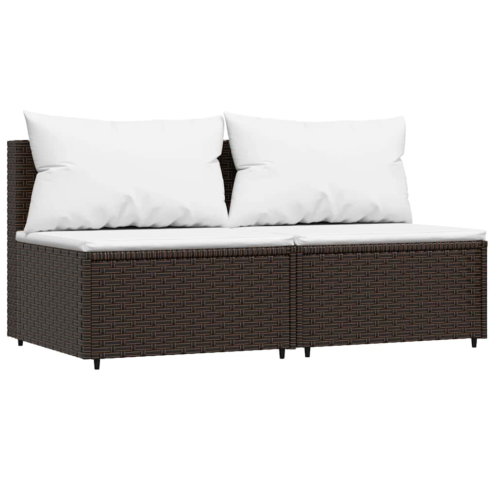 3-delige Loungeset met kussens poly rattan bruin is nu te koop bij PeponiXL, paradijselijk wonen!