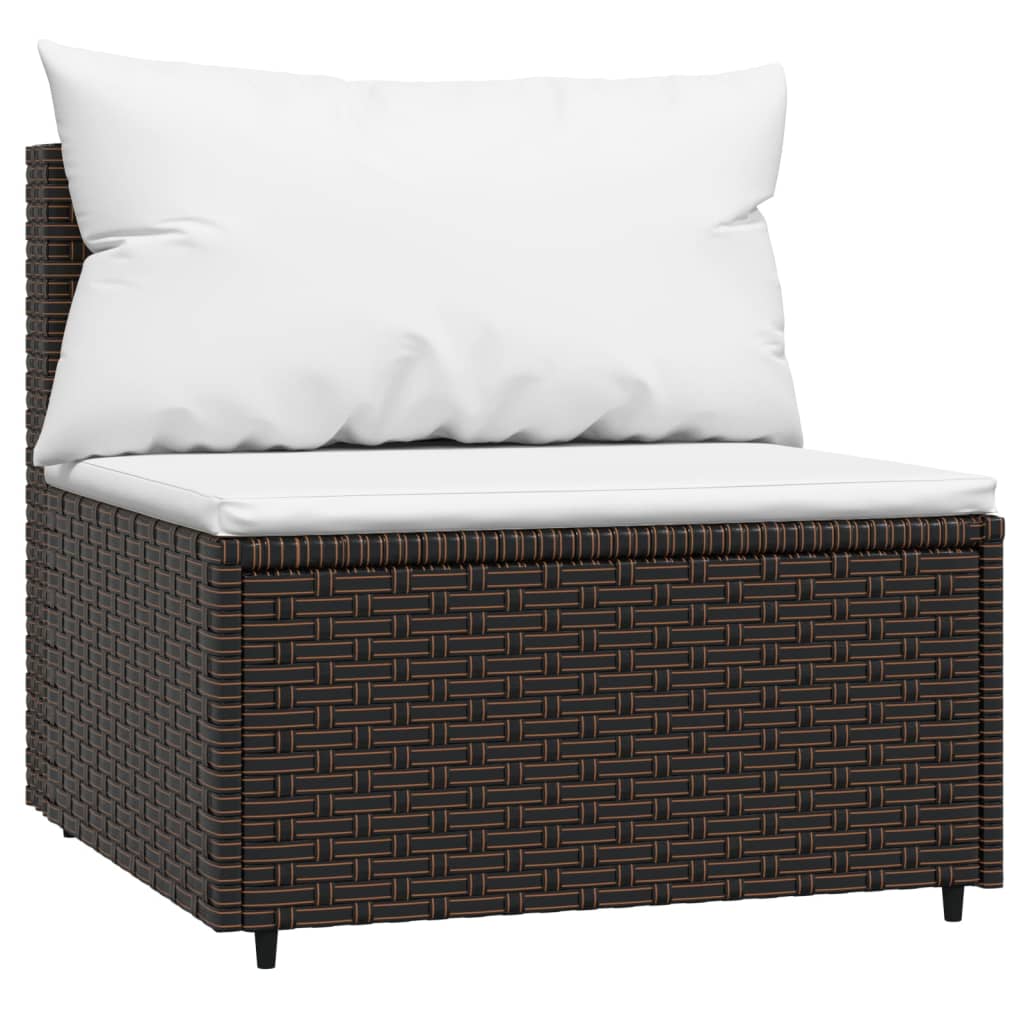 3-delige Loungeset met kussens poly rattan bruin is nu te koop bij PeponiXL, paradijselijk wonen!