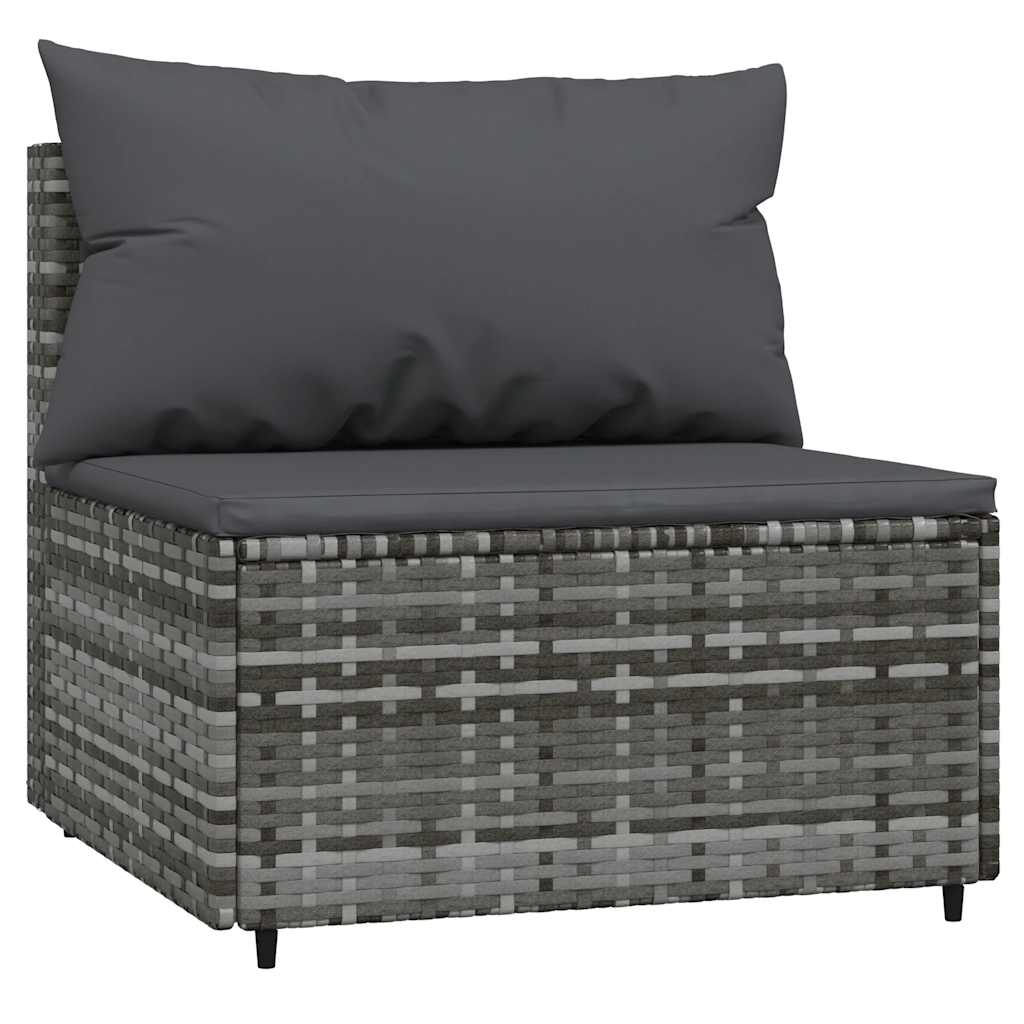 3-delige Loungeset met kussens poly rattan grijs is nu te koop bij PeponiXL, paradijselijk wonen!