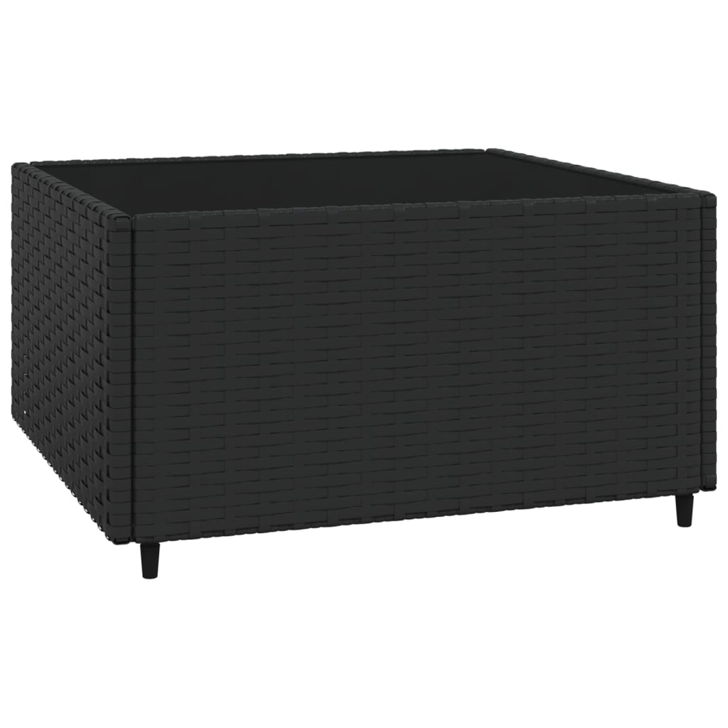 4-delige Loungeset met kussens poly rattan zwart is nu te koop bij PeponiXL, paradijselijk wonen!