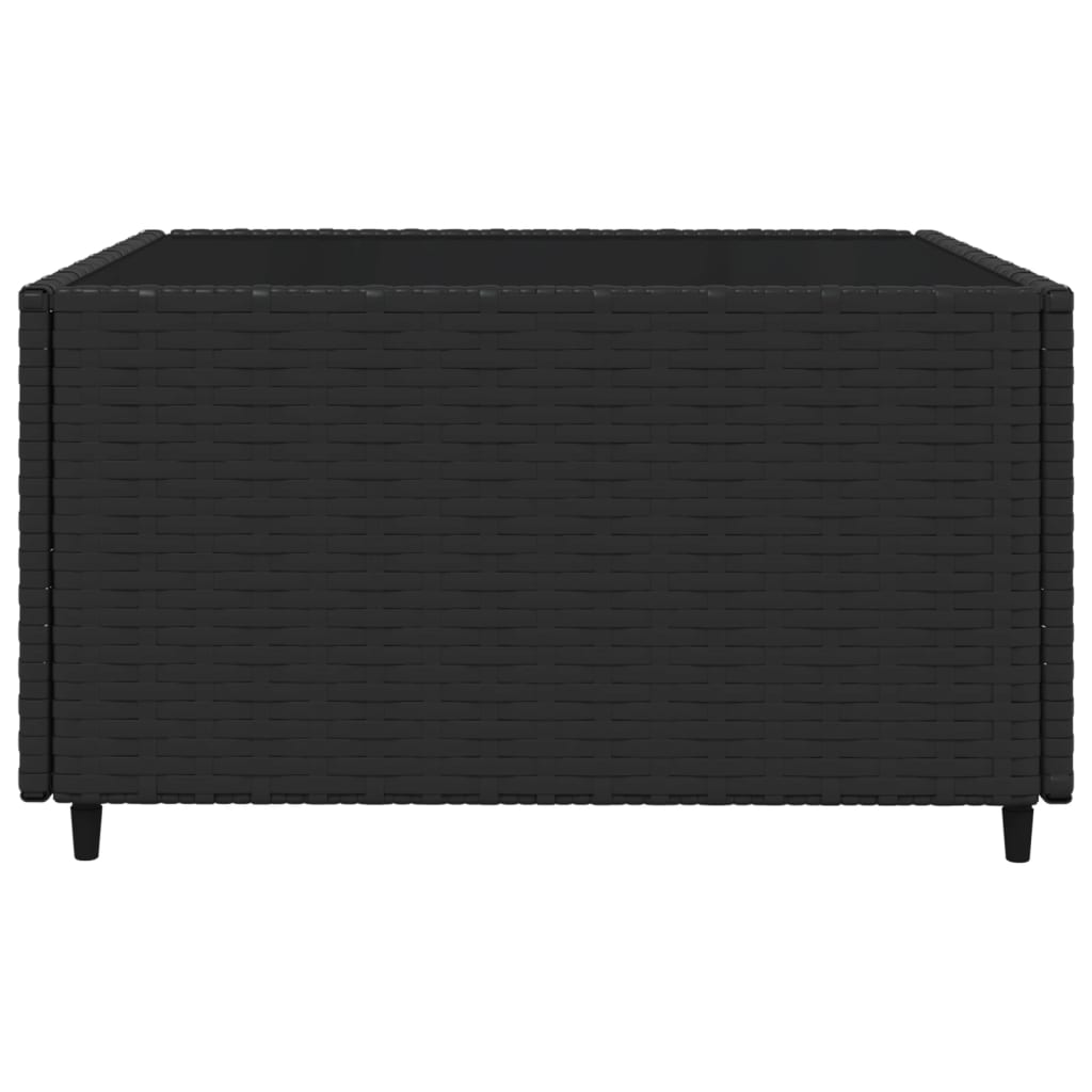 4-delige Loungeset met kussens poly rattan zwart is nu te koop bij PeponiXL, paradijselijk wonen!