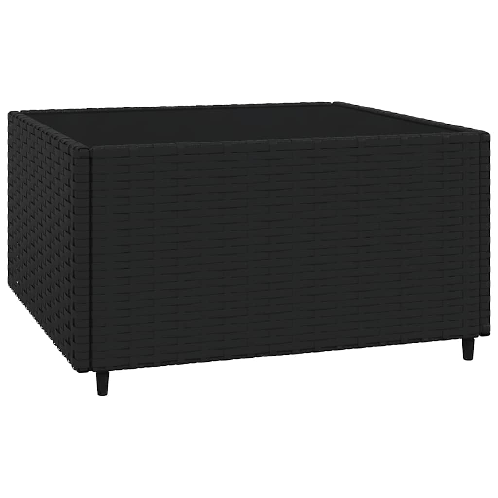 4-delige Loungeset met kussens poly rattan zwart is nu te koop bij PeponiXL, paradijselijk wonen!