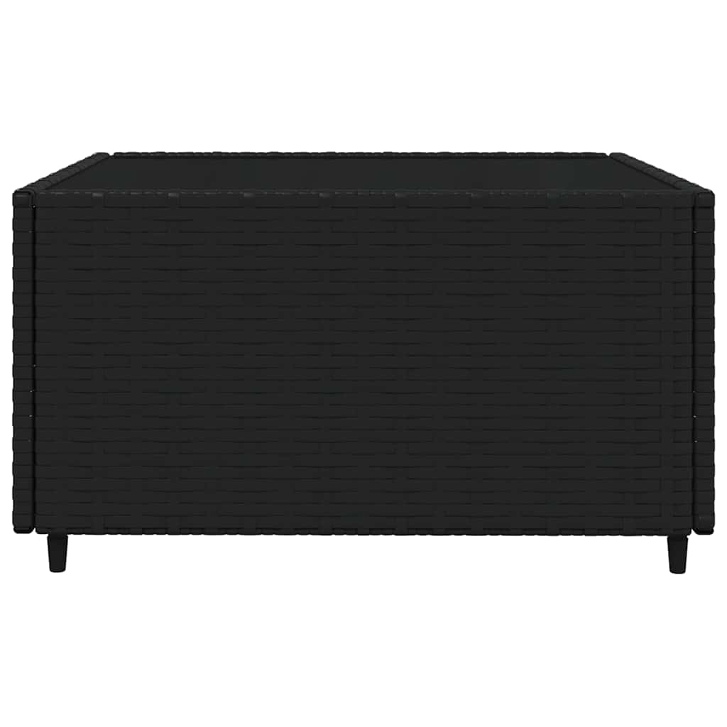 4-delige Loungeset met kussens poly rattan zwart is nu te koop bij PeponiXL, paradijselijk wonen!