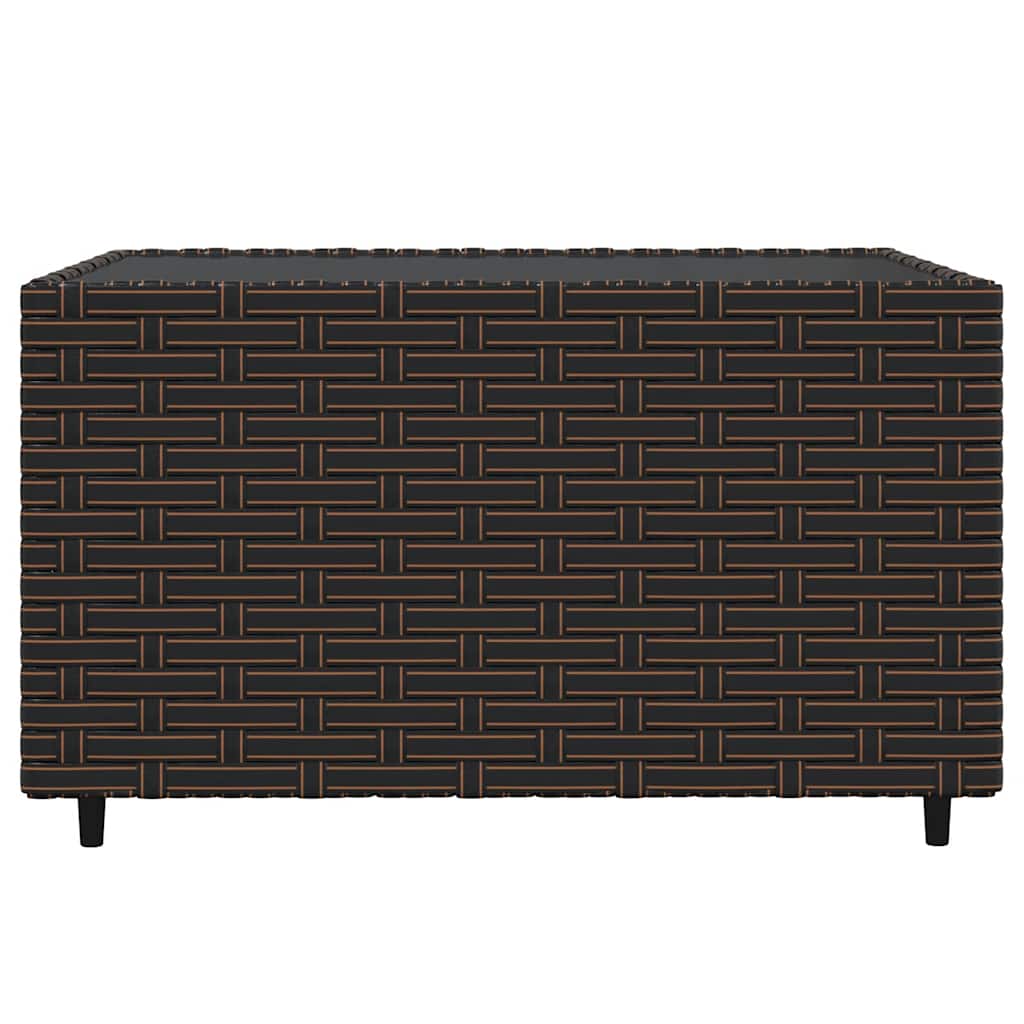 4-delige Loungeset met kussens poly rattan bruin is nu te koop bij PeponiXL, paradijselijk wonen!