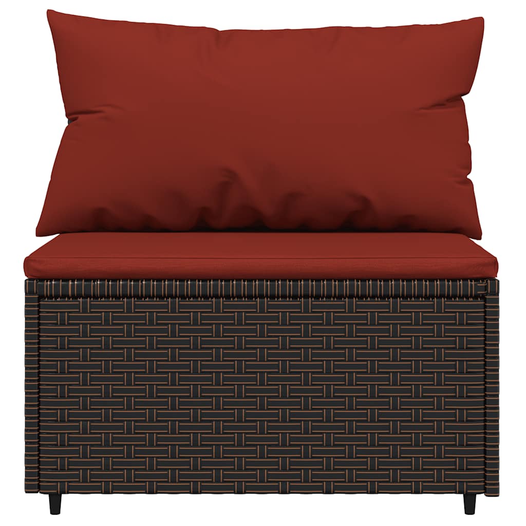 3-delige Loungeset met kussens poly rattan bruin is nu te koop bij PeponiXL, paradijselijk wonen!