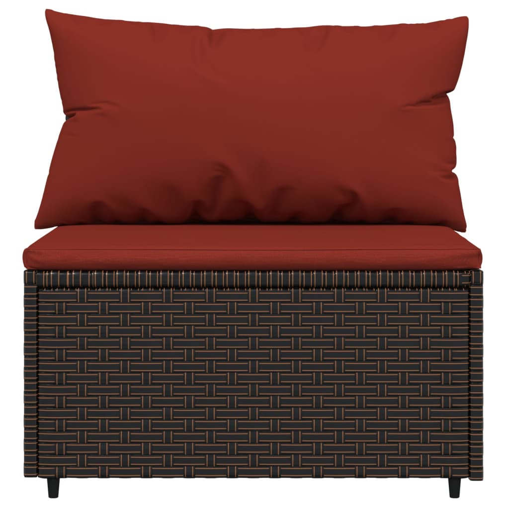3-delige Loungeset met kussens poly rattan bruin is nu te koop bij PeponiXL, paradijselijk wonen!