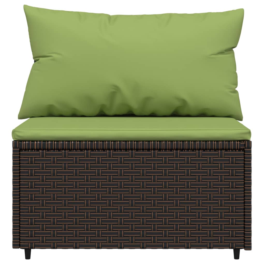 4-delige Loungeset met kussens poly rattan bruin is nu te koop bij PeponiXL, paradijselijk wonen!