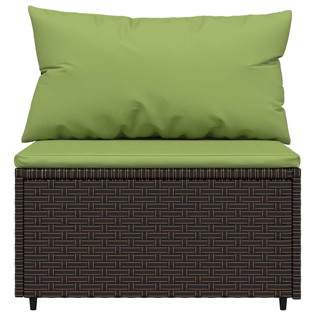 4-delige Loungeset met kussens poly rattan bruin is nu te koop bij PeponiXL, paradijselijk wonen!