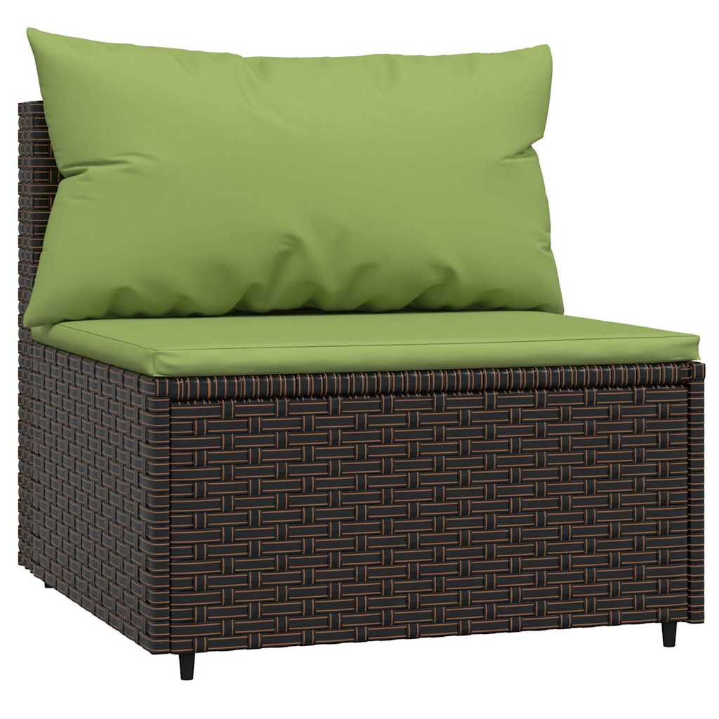 3-delige Loungeset met kussens poly rattan bruin is nu te koop bij PeponiXL, paradijselijk wonen!