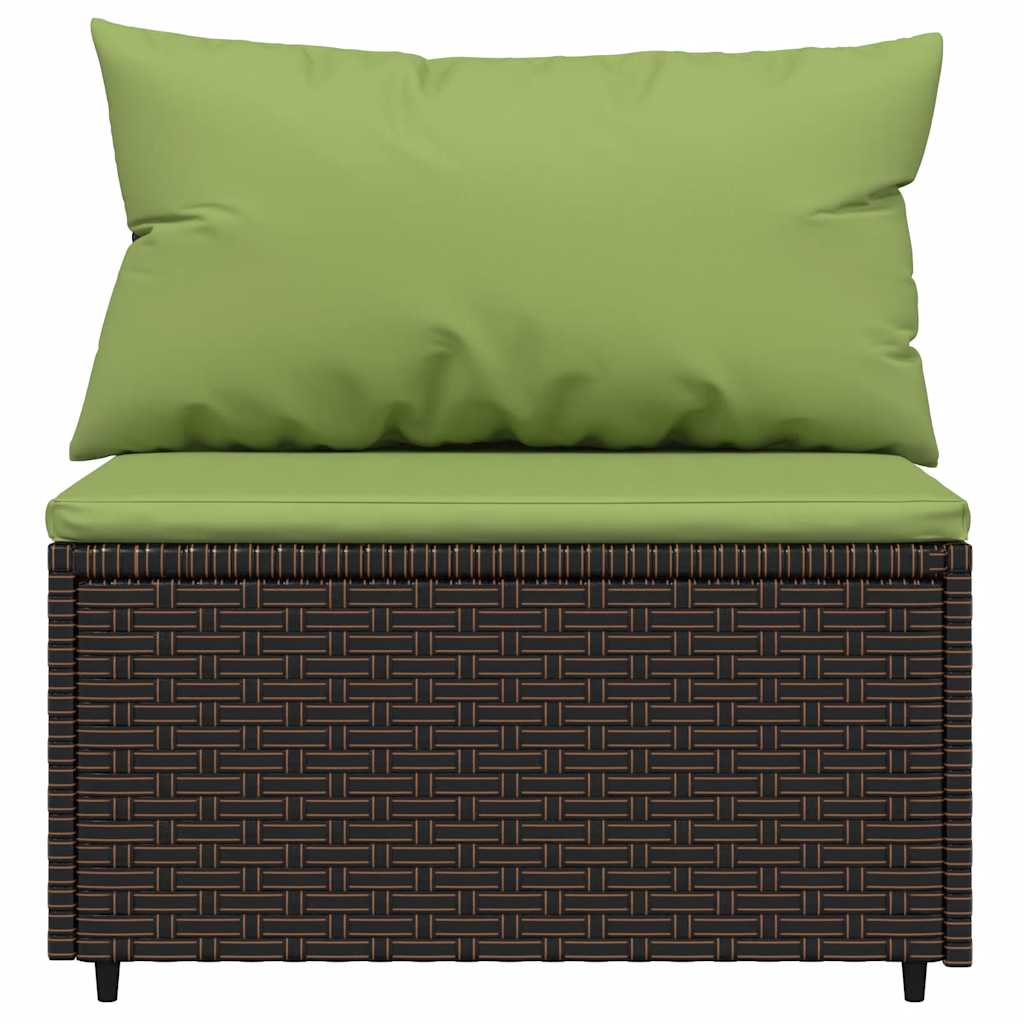 3-delige Loungeset met kussens poly rattan bruin is nu te koop bij PeponiXL, paradijselijk wonen!