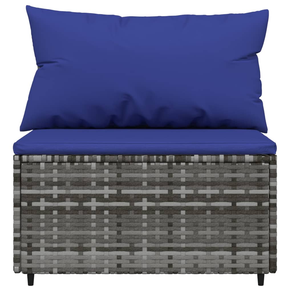 3-delige Loungeset met kussens poly rattan grijs is nu te koop bij PeponiXL, paradijselijk wonen!