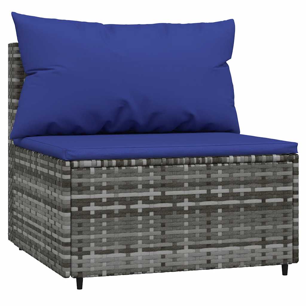 3-delige Loungeset met kussens poly rattan grijs is nu te koop bij PeponiXL, paradijselijk wonen!