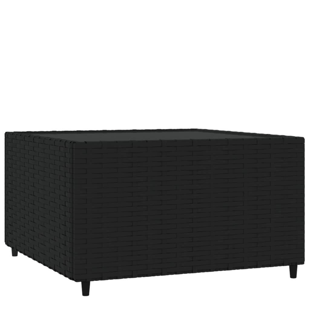Salontafel vierkant 50x50x30 cm poly rattan zwart is nu te koop bij PeponiXL, paradijselijk wonen!
