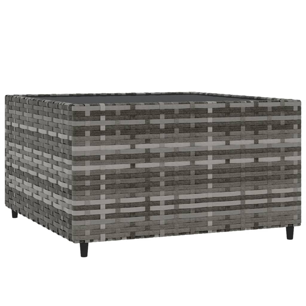 Salontafel tuin vierkant 50x50x30 cm poly rattan grijs is nu te koop bij PeponiXL, paradijselijk wonen!
