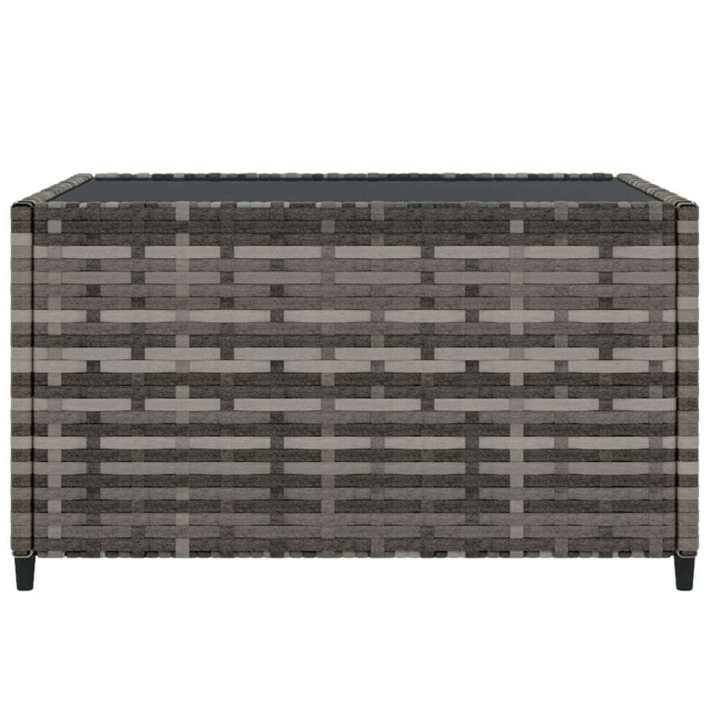 Salontafel tuin vierkant 50x50x30 cm poly rattan grijs is nu te koop bij PeponiXL, paradijselijk wonen!