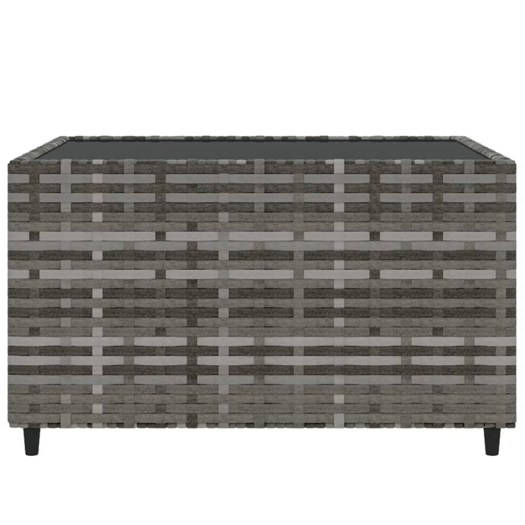Salontafel tuin vierkant 50x50x30 cm poly rattan grijs is nu te koop bij PeponiXL, paradijselijk wonen!