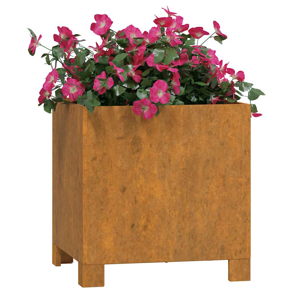 Plantenbak met poten roestig 30x30x30 cm cortenstaal is nu te koop bij PeponiXL, paradijselijk wonen!