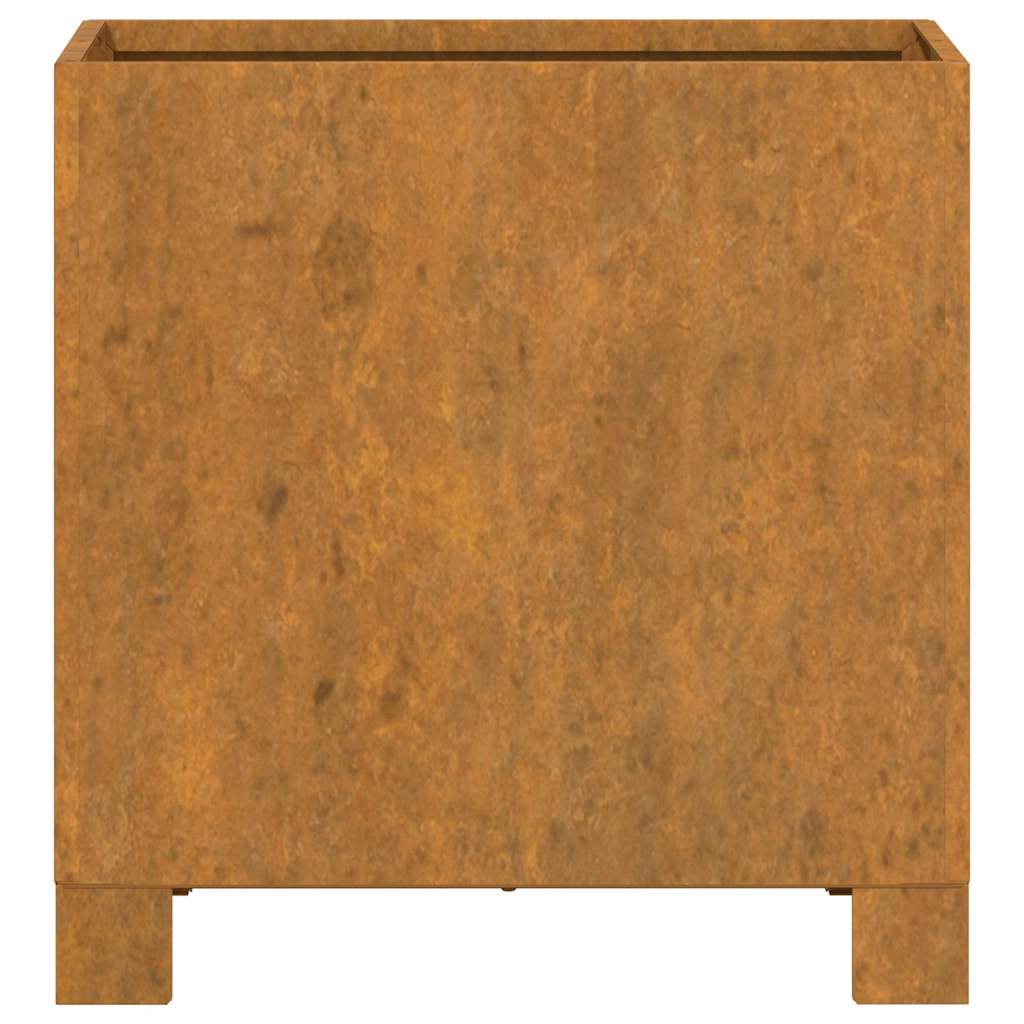 Plantenbak met poten roestig 30x30x30 cm cortenstaal is nu te koop bij PeponiXL, paradijselijk wonen!
