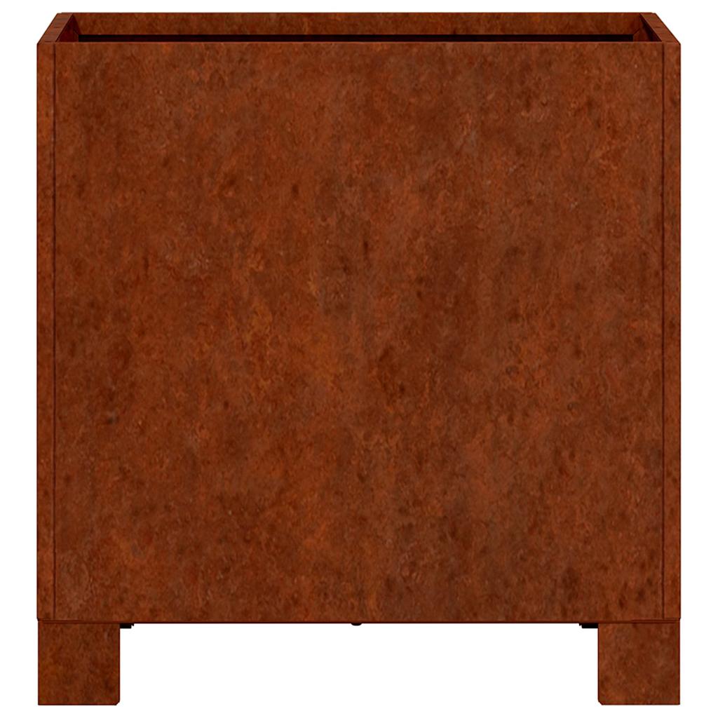 Plantenbak met poten roestig 30x30x30 cm cortenstaal is nu te koop bij PeponiXL, paradijselijk wonen!