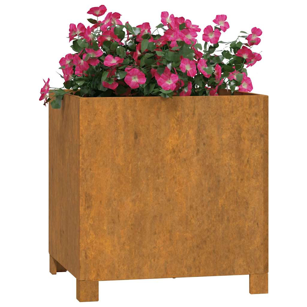 Plantenbakken met poten 2 st roestig 40x40x40 cm cortenstaal is nu te koop bij PeponiXL, paradijselijk wonen!