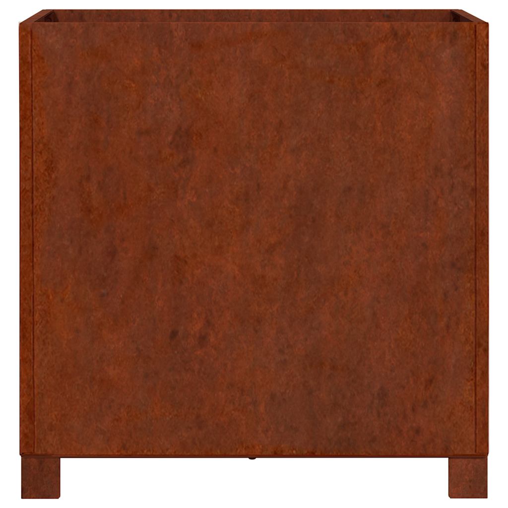 Plantenbak met poten roestig 50x50x50 cm cortenstaal is nu te koop bij PeponiXL, paradijselijk wonen!