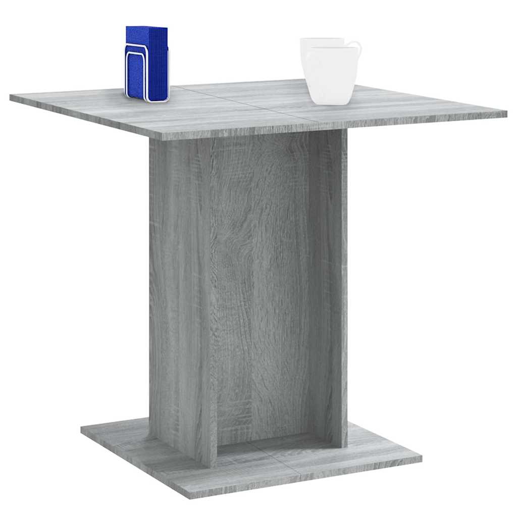 Eettafel 80x80x75 cm bewerkt hout grijs sonoma eikenkleurig is nu te koop bij PeponiXL, paradijselijk wonen!