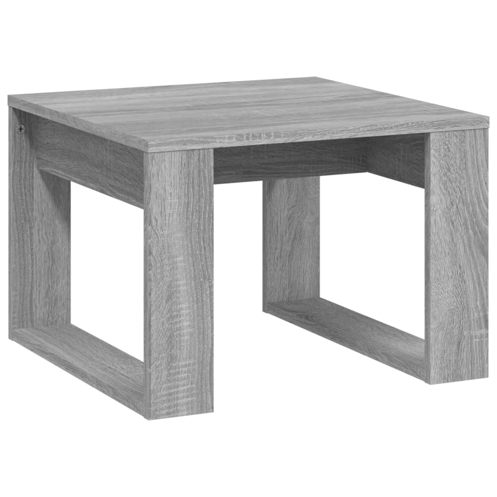 Bijzettafel 50x50x35 cm bewerkt hout grijs sonoma eikenkleurig is nu te koop bij PeponiXL, paradijselijk wonen!