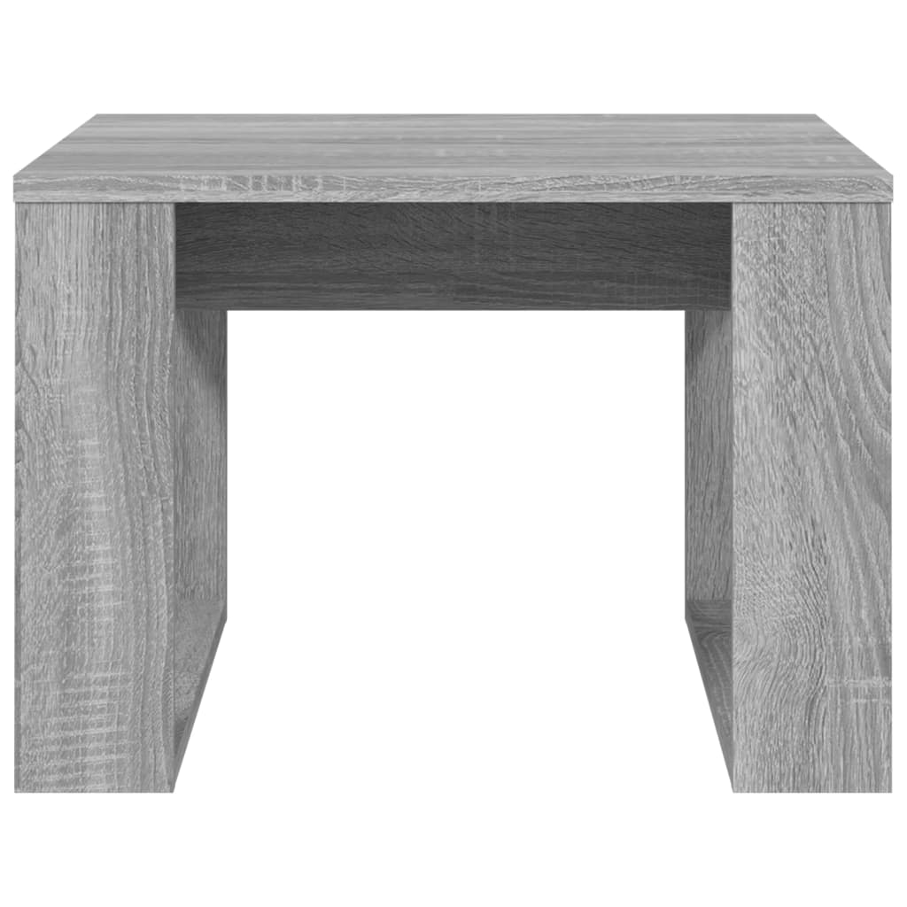 Bijzettafel 50x50x35 cm bewerkt hout grijs sonoma eikenkleurig is nu te koop bij PeponiXL, paradijselijk wonen!