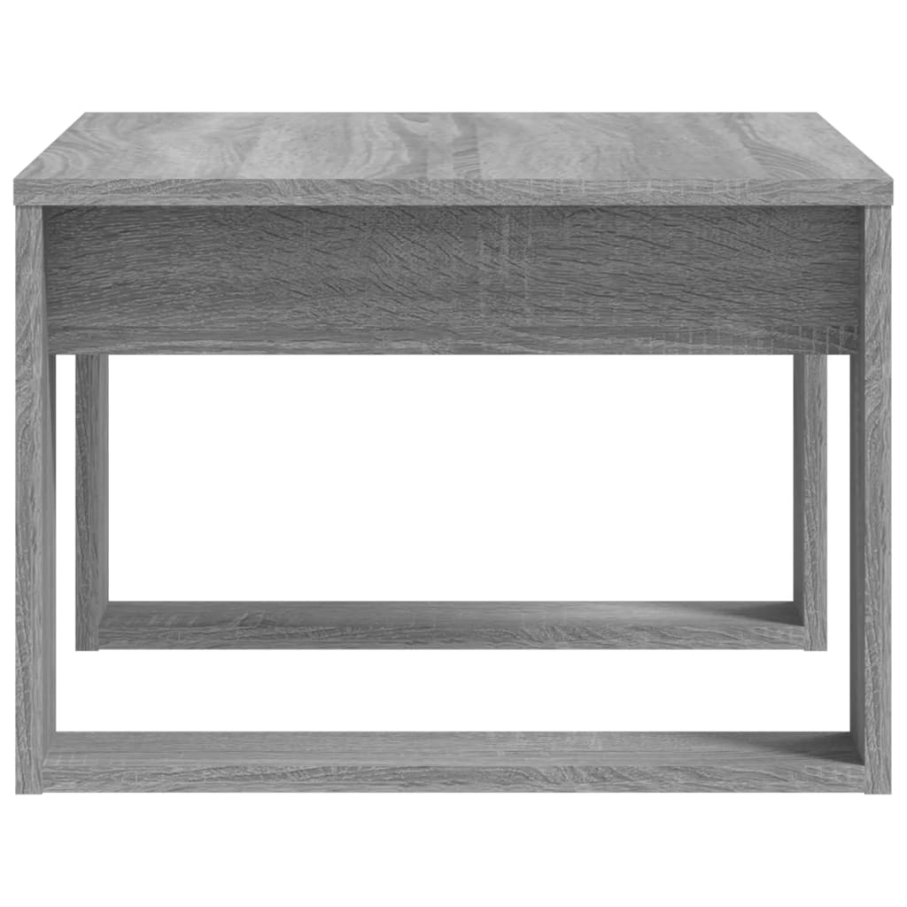Bijzettafel 50x50x35 cm bewerkt hout grijs sonoma eikenkleurig is nu te koop bij PeponiXL, paradijselijk wonen!