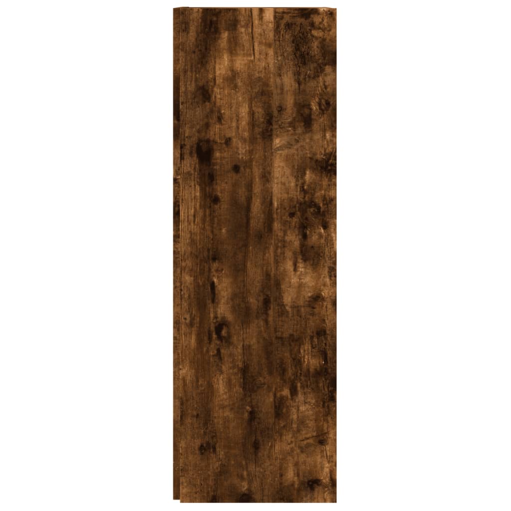 Hoekkast 33x33x100 cm bewerkt hout gerookt eikenkleurig is nu te koop bij PeponiXL, paradijselijk wonen!