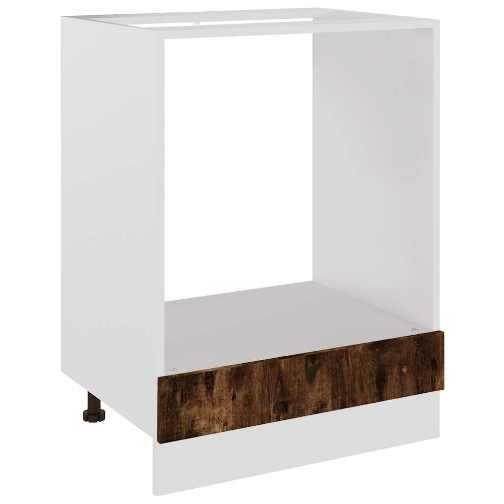 Ovenkast Lyon 60x46x81,5 cm bewerkt hout gerookt eikenkleurig is nu te koop bij PeponiXL, paradijselijk wonen!